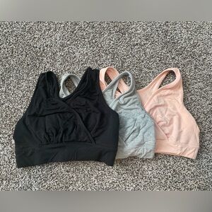 Kindred Bravely French Terry racerback nursing bras. Crossover front. Ultra soft